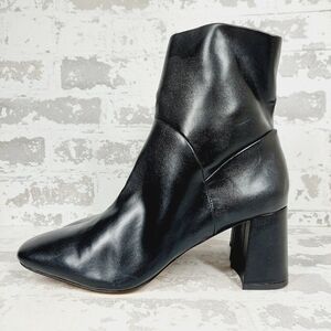 NEW Nordstrom Rack Naja Black Square Toe Flared Block Heel Bootie M180